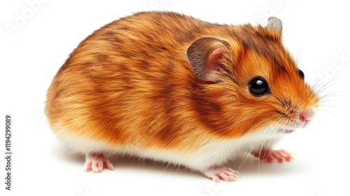 Wallpaper Mural Close-Up of a Cute Brown Hamster Sitting on a White Background, Perfect for Pet Lovers. Torontodigital.ca
