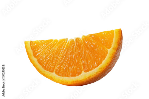 Juicy orange slice, studio shot, white background, food ads
