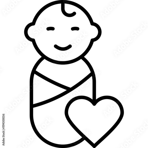 Baby line icon