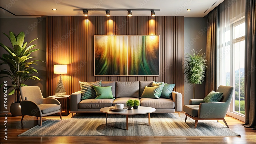 Fototapeta premium Modern, elegant wall art: a 3D-rendered long exposure print for sophisticated living spaces.