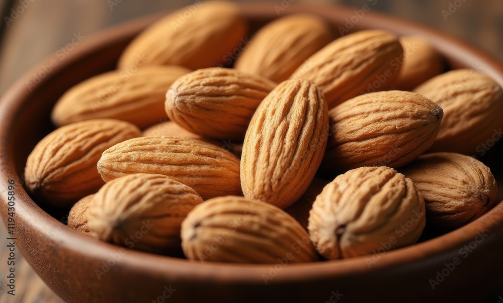 Close-up of raw almonds in a bowl Close-up of raw almonds in a bowl