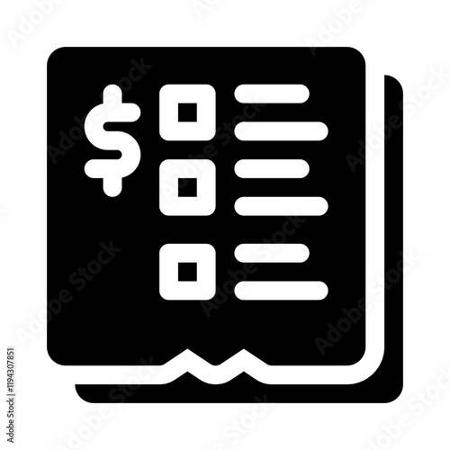 Receipt glyph icon