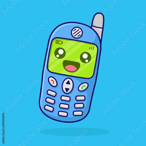 illustration cute cartoon phone