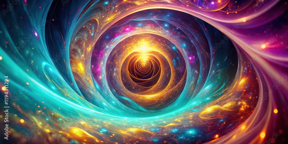 Abstract cosmic swirl with vibrant nebulae and a heart-shaped core creating a mesmerizing tunnel of light and color Abstract cosmic swirl with vibrant nebulae and a heart-shaped core creating a mesmerizing tunnel of light and color