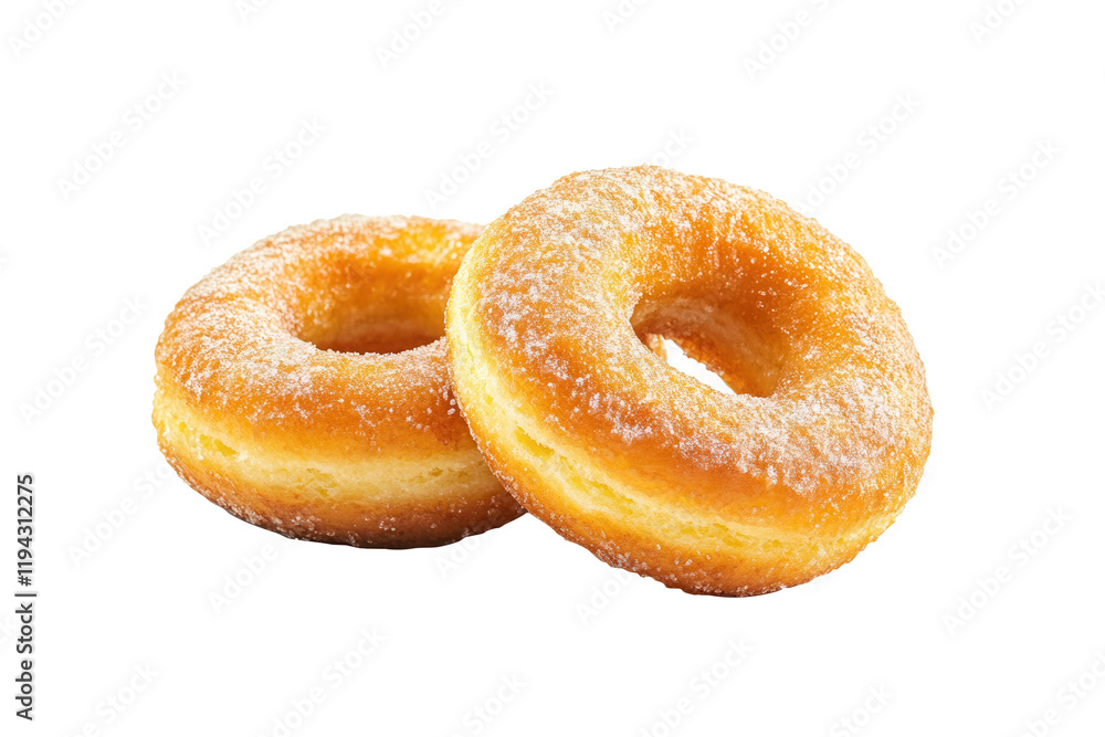 Sugar donuts studio shot, white background Sugar donuts studio shot, white background