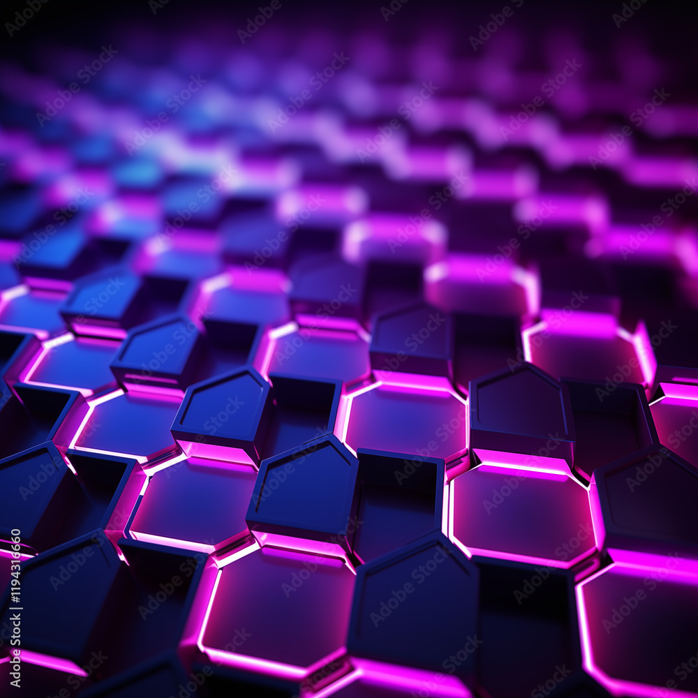 Abstract Purple and Blue Hexagon Pattern Background Futuristic Technology Digital Art Geometric Design Modern Wallpaper Abstract Purple and Blue Hexagon Pattern Background Futuristic Technology Digital Art Geometric Design Modern Wallpaper