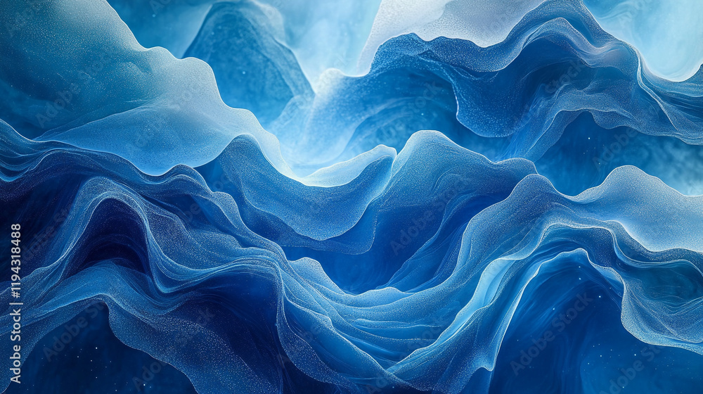 Natural formations created by blue waves and flowing layers of water in a serene environment Natural formations created by blue waves and flowing layers of water in a serene environment
