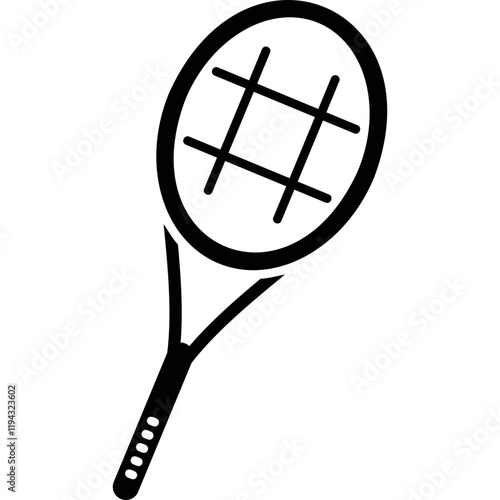 Simple vector icon tennis racket
