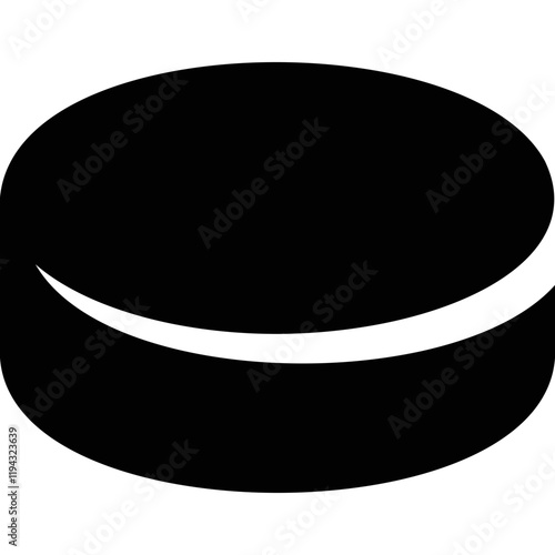 Simple vector icon hockey puck