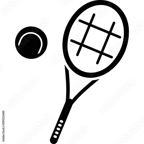 Simple vector icon tennis