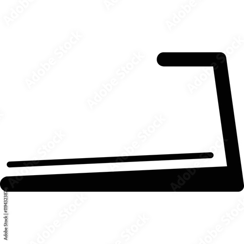 Simple vector icon treadmill
