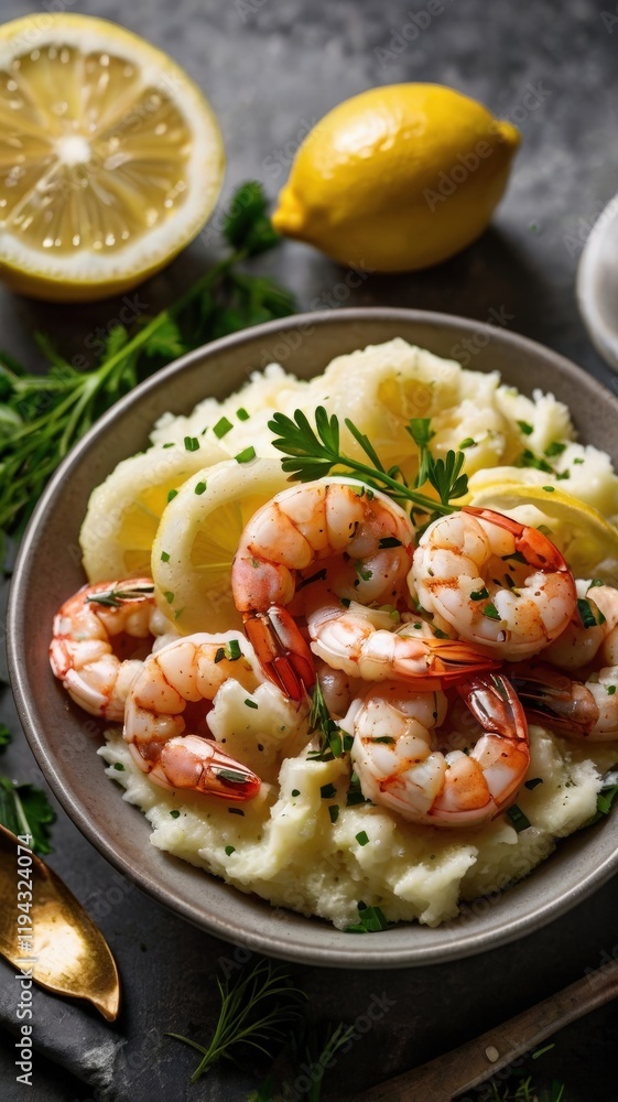 Lemon Garlic Shrimp with Creamy Mashed Potatoes Lemon Garlic Shrimp with Creamy Mashed Potatoes