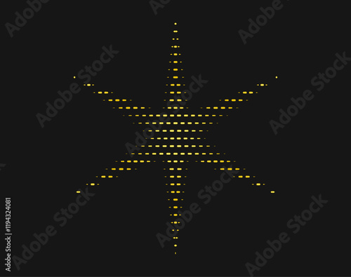 Baseball home plHalftone Star Shapes Symbol Icon Vector Illustration. Sparkles, shining burst.ate