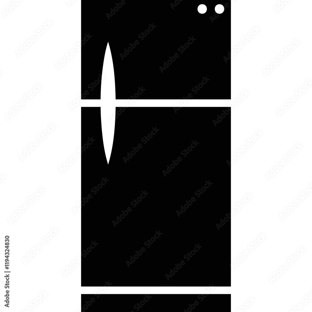 Simple vector icon refrigerator Simple vector icon refrigerator