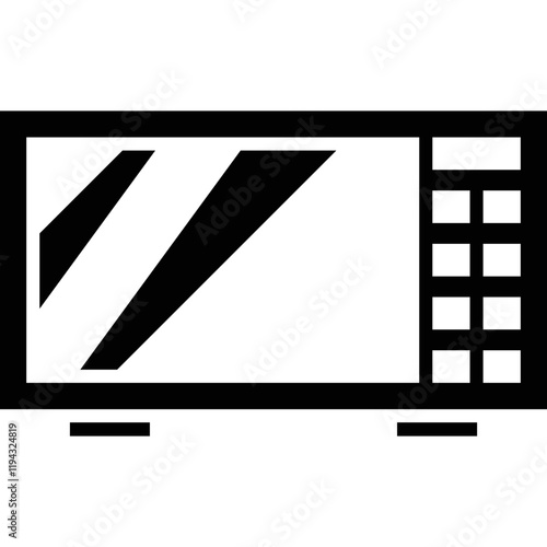Simple vector icon microwave
