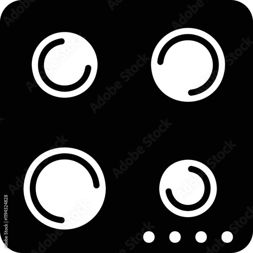 Simple vector icon kitchen stove
