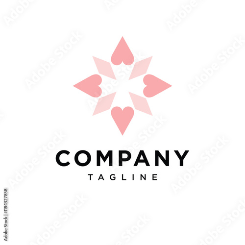 Love Compass Logo Icon Vector