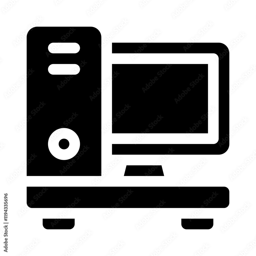 Desktop Computer glyph icon