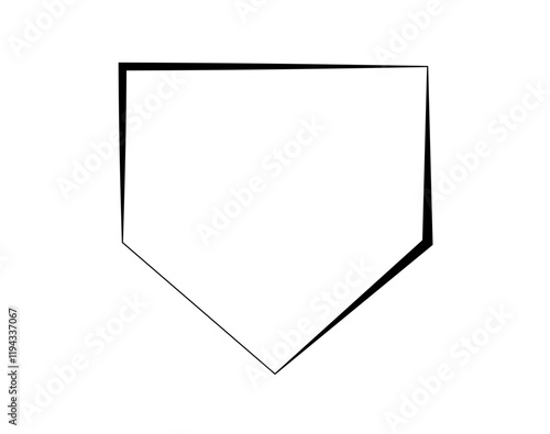 ПечаBaseball Home Plate Vector Icon. Vector Template Design. Silhouette. Playing. Home base. Sport. Baseball Diamondть