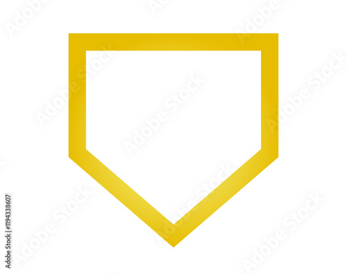 Baseball Home Plate Vector Icon. Vector Template Design. Silhouette. Playing. Home base. Sport. Baseball Diamond