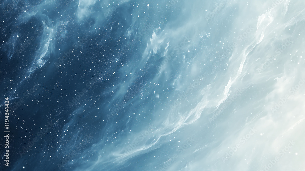 Fototapeta premium Mystical Blue Galaxy with Soft Gradient Featuring Stars Nebulae and Celestial Light Creating Dreamy and Ethereal Cosmic Background Ideal for Futuristic Artistic and Decorative Design Projects