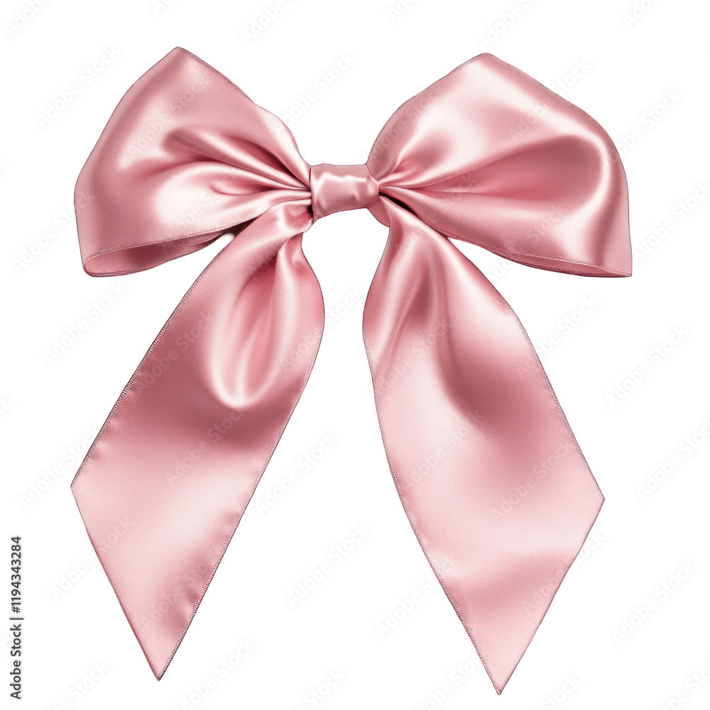 Silk pink bow isolated on transparent background Silk pink bow isolated on transparent background