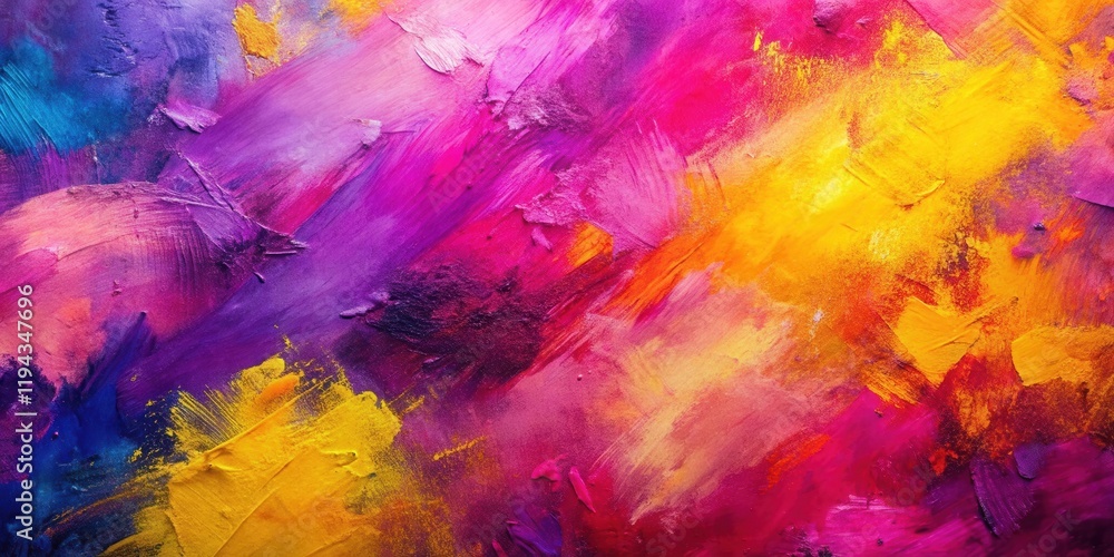 Fototapeta premium Vibrant Hues Abstract Painting Texture Background with Bold Brushstrokes and Impasto Effect