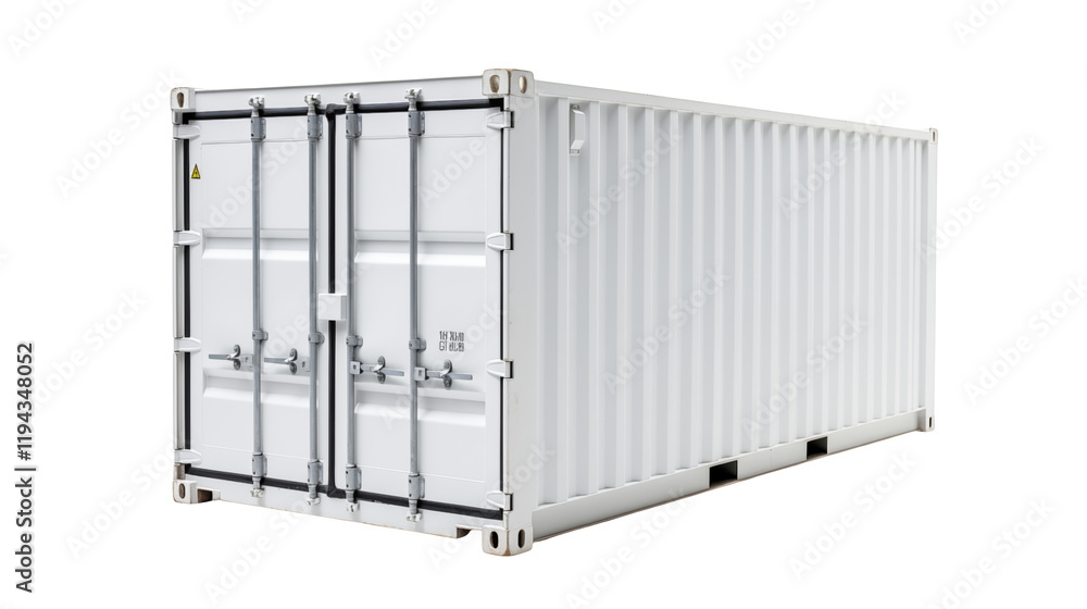 White Shipping Container on a transparent background White Shipping Container on a transparent background