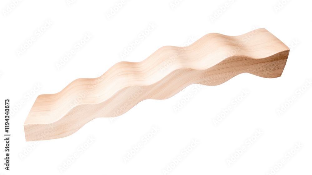 Blank wooden shelf concept. Wavy wooden object on transparent background. Blank wooden shelf concept. Wavy wooden object on transparent background.