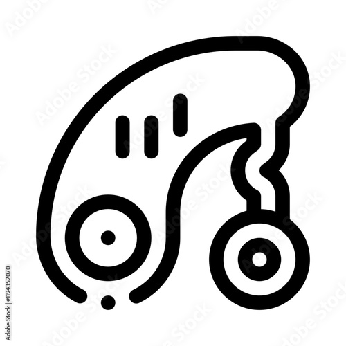 Hearing aid line icon
