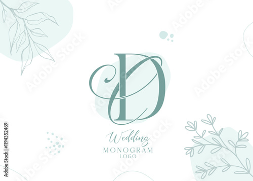 CD DC wedding initial monogram logo