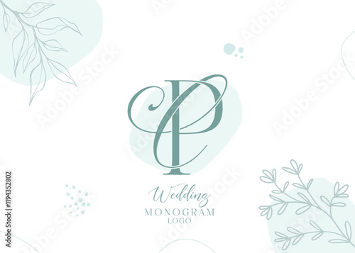 CP PC wedding initial monogram logo photo