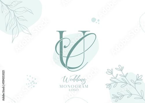 CU UC wedding initial monogram logo