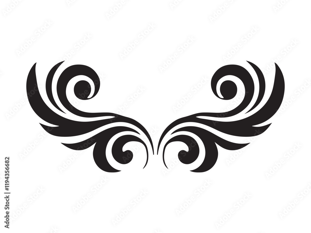 Fototapeta premium black and white wings
