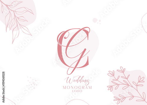 Wedding initial GC and CG monogram logo