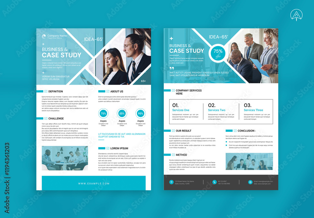 Business Case Study Layout Stock Template | Adobe Stock