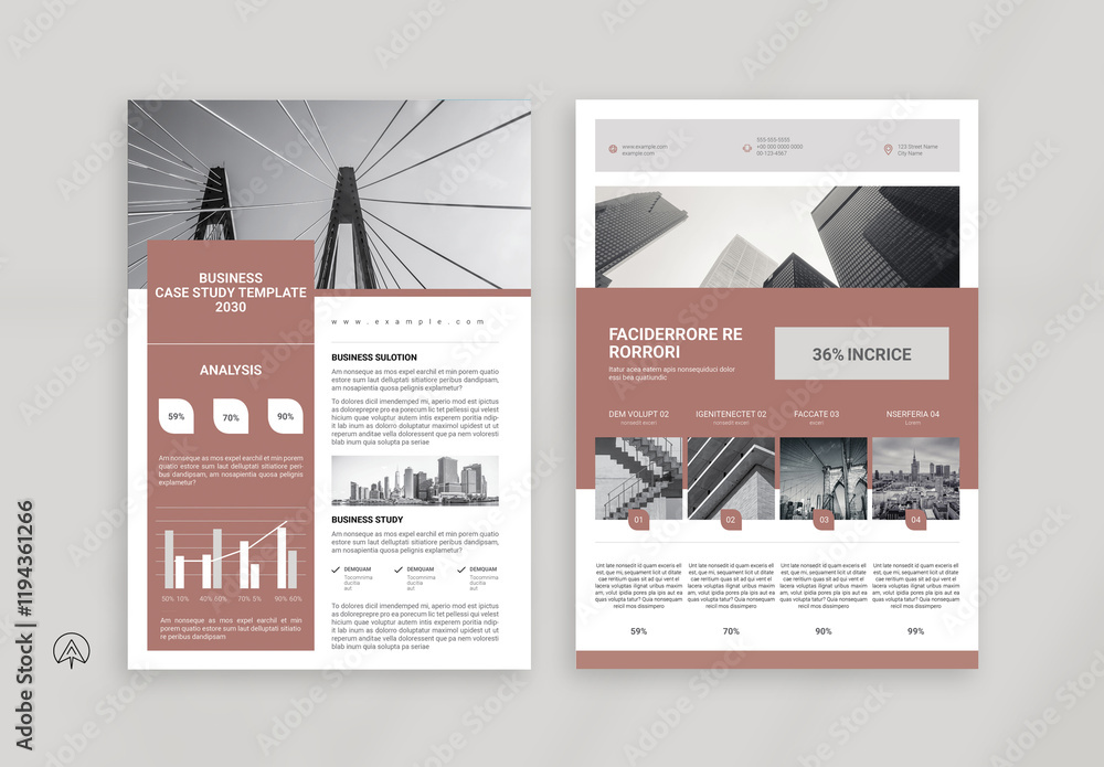 Business Case Study Template Stock Template | Adobe Stock