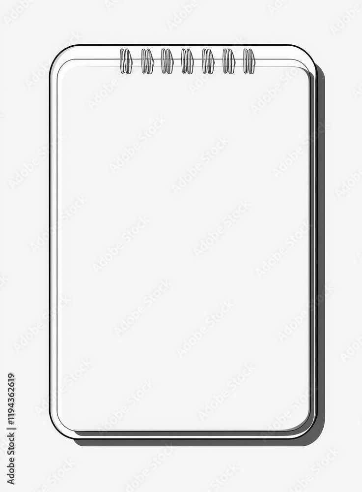 Blank spiral notepad isolated on white background. Blank spiral notepad isolated on white background.
