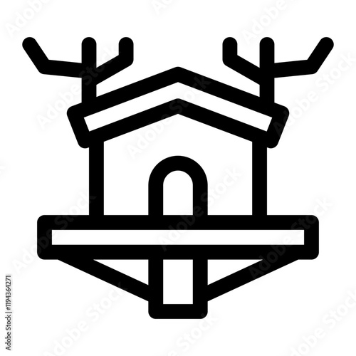 Treehouse line icon