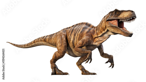 Fearsome Prehistoric Predator Dinosaur on a transparent background photo