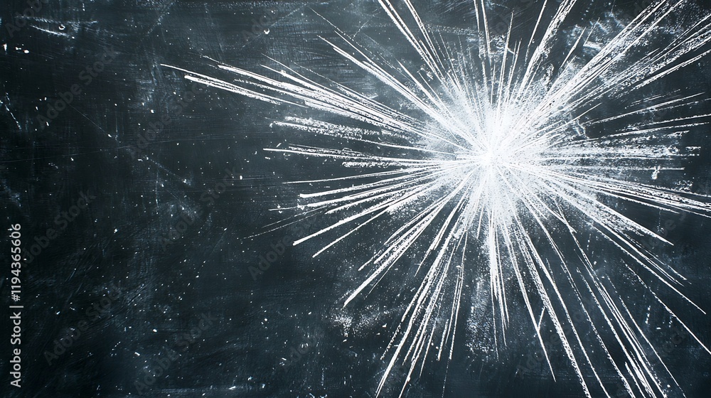 A chalkboard with a white explosion on it A chalkboard with a white explosion on it