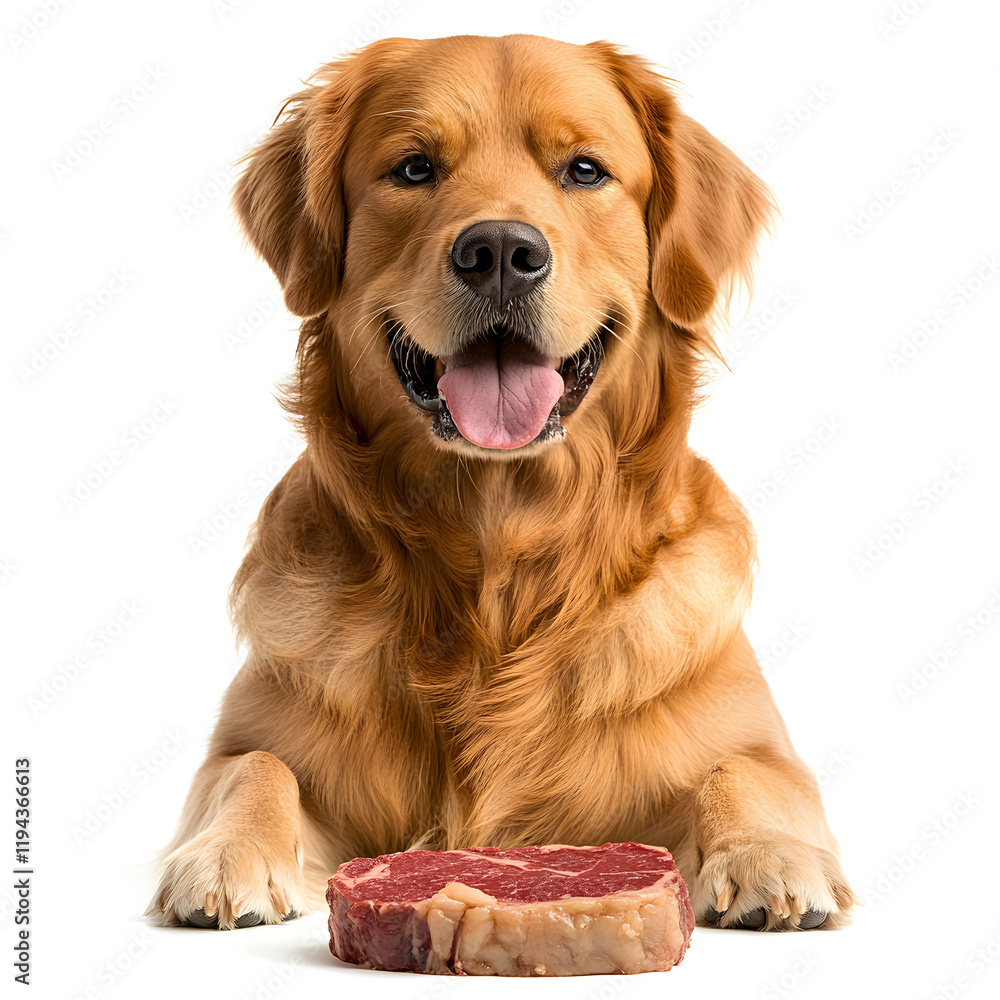 Obraz premium Dog With A Steak