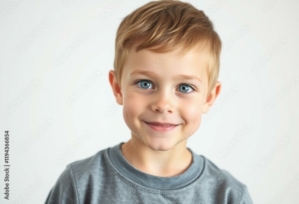Portrait of a 6-year-old boy with bright blue eyes Portrait of a 6-year-old boy with bright blue eyes