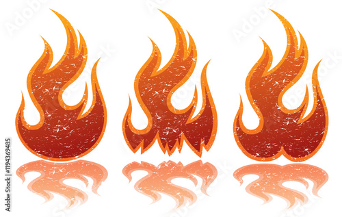 The set symbols of a hot flame.