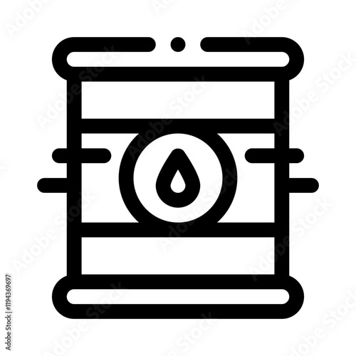 Oil barrel line icon