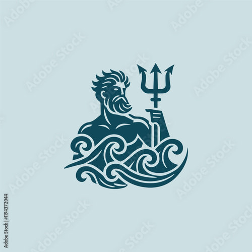 Poseidon and Trident Logo