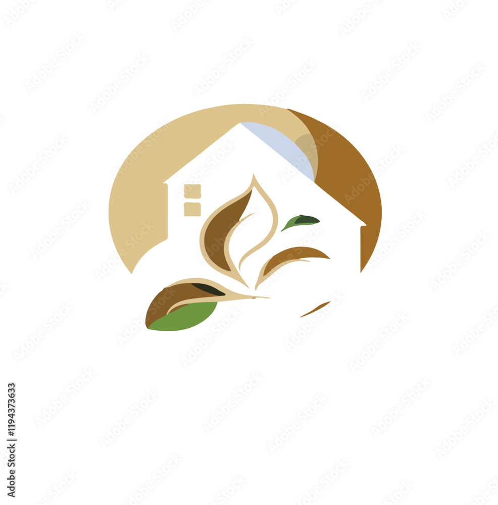 Fototapeta premium Abstract home and garden logo