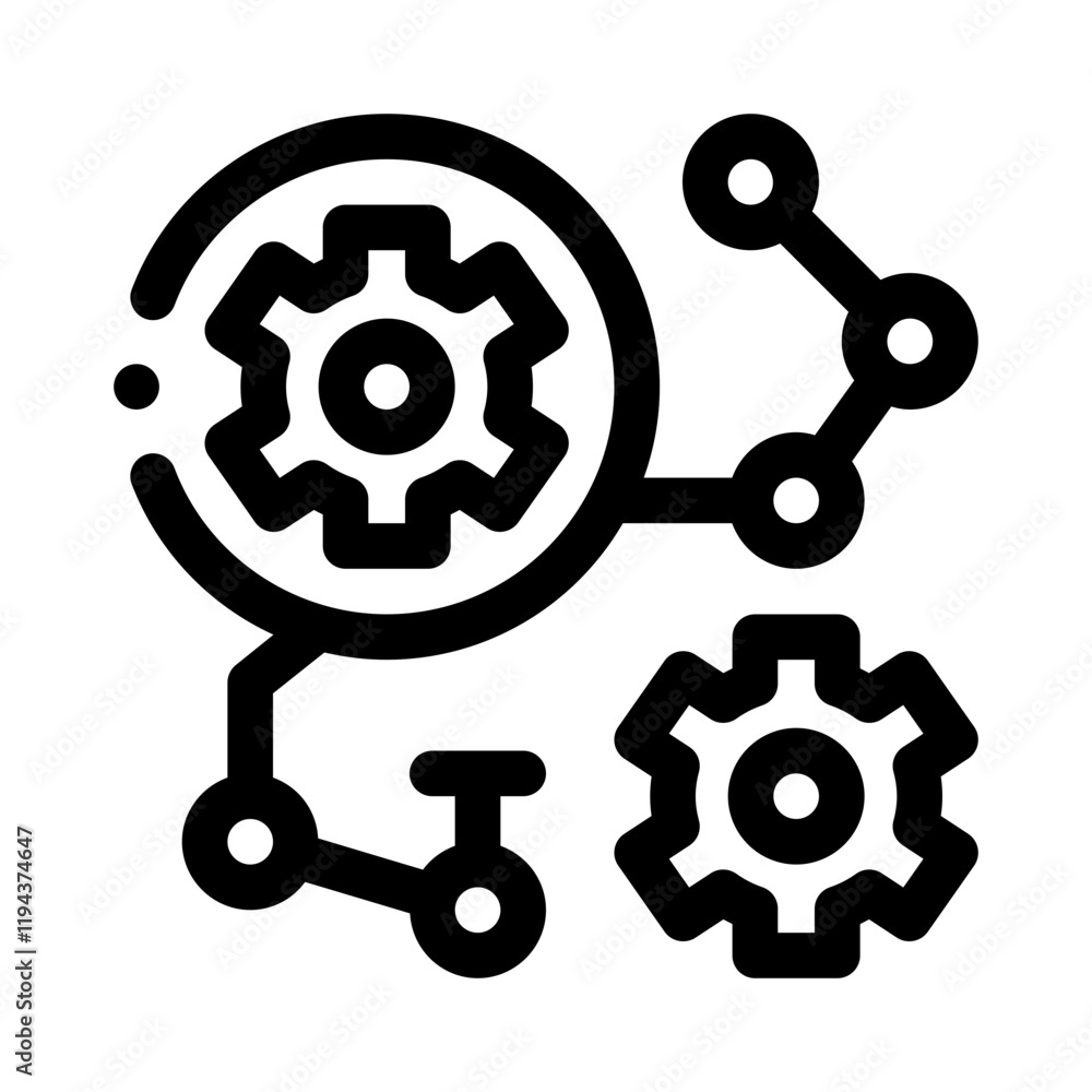 Obraz premium Gear Settings line icon