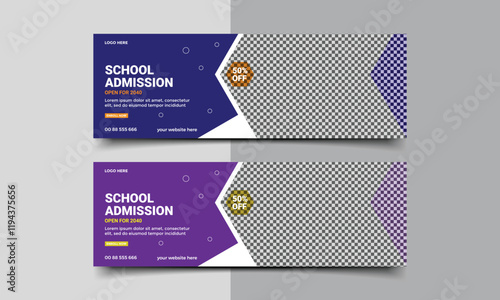 School admission cover and web template.