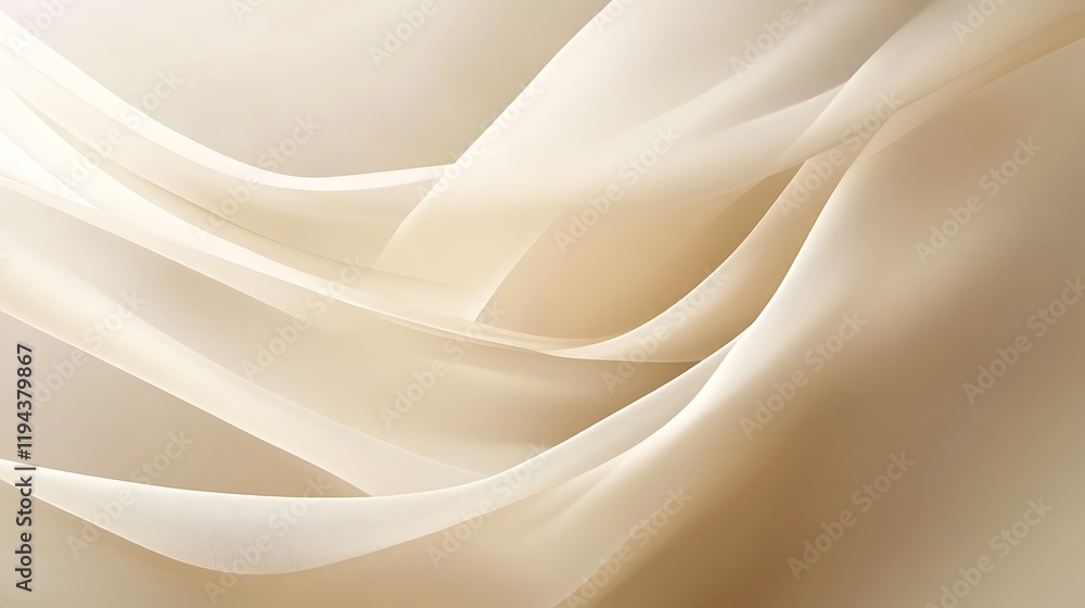 Elegant Draped Beige Sheer Fabric Background Elegant Draped Beige Sheer Fabric Background
